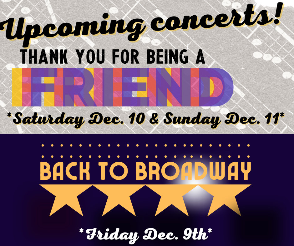 Graphic for concert announcement for Fall Semester 2022 for our Alzheimer's and other dementia choirs